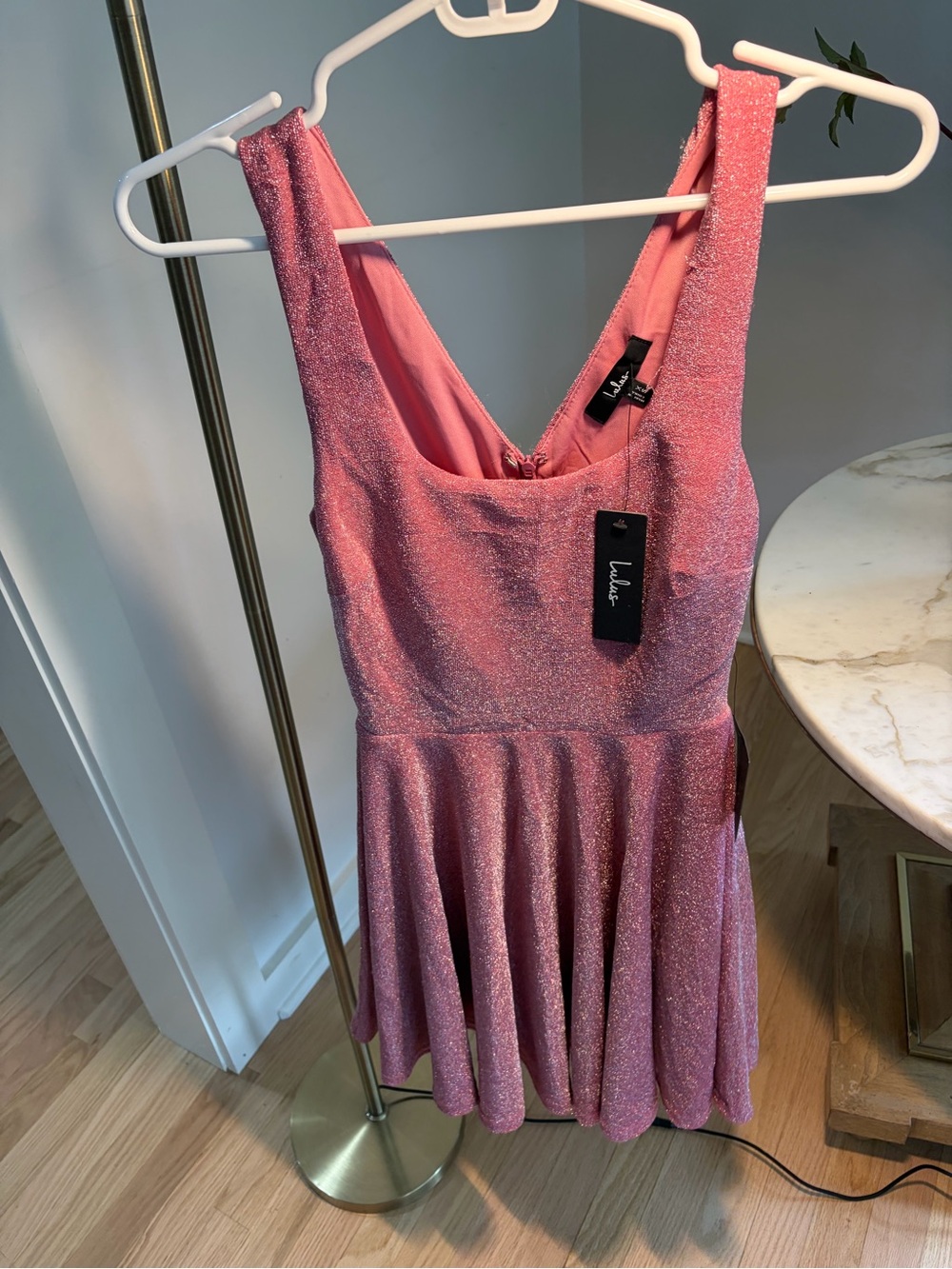 Lulus Sparkling Rose Pink Mini Dress